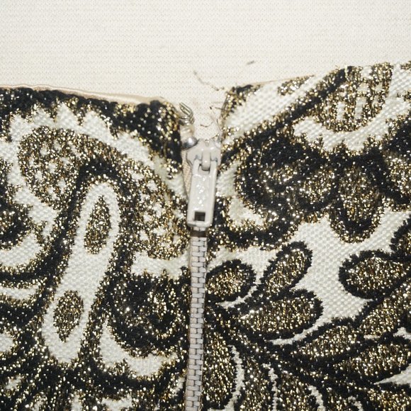 Vintage 60s Dynasty Regency Brocade Gown Dress - Picture 4 of 9